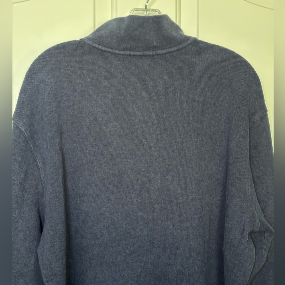 Polo Ralph Lauren Men’s Blue Quarter-Zip Pullover with Red Pony Emblem Size XL - Picture 8 of 9